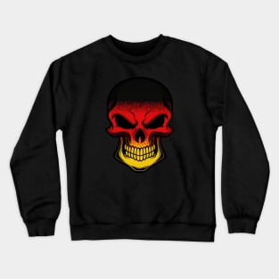 FLAG OF GERMANY ON SKULL EMBLEM Crewneck Sweatshirt